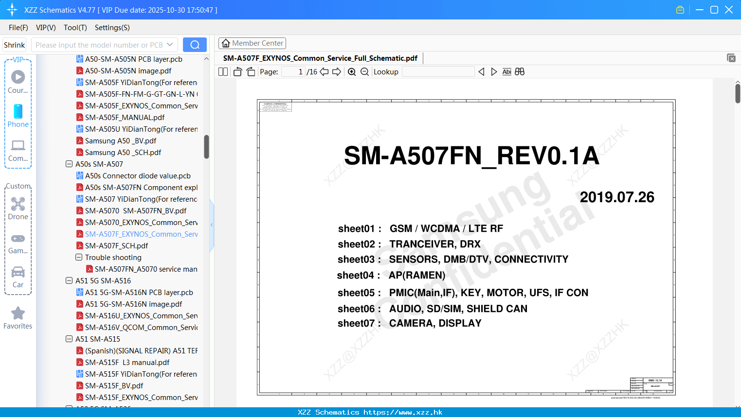 Samsung SM-A507F_EXYNOS_Common_Service_Full_Schematic
